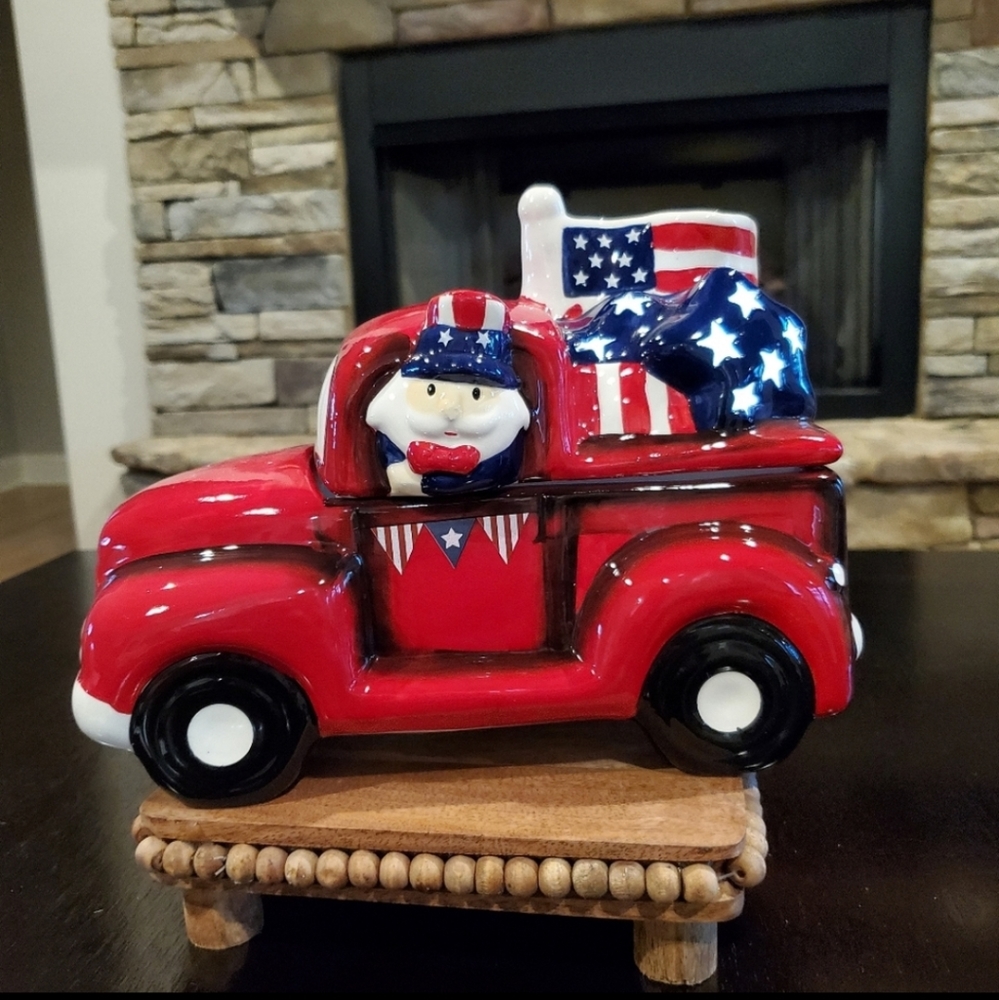 Patriotic Mr Liberty Cookie Jar-NWT
